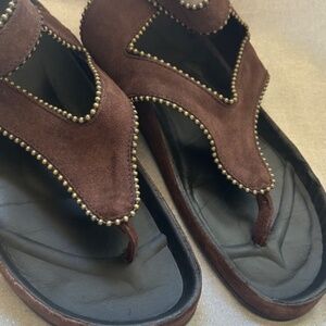 SUNDANCE Reynah Sandals Beaded Chocolate US Size 10